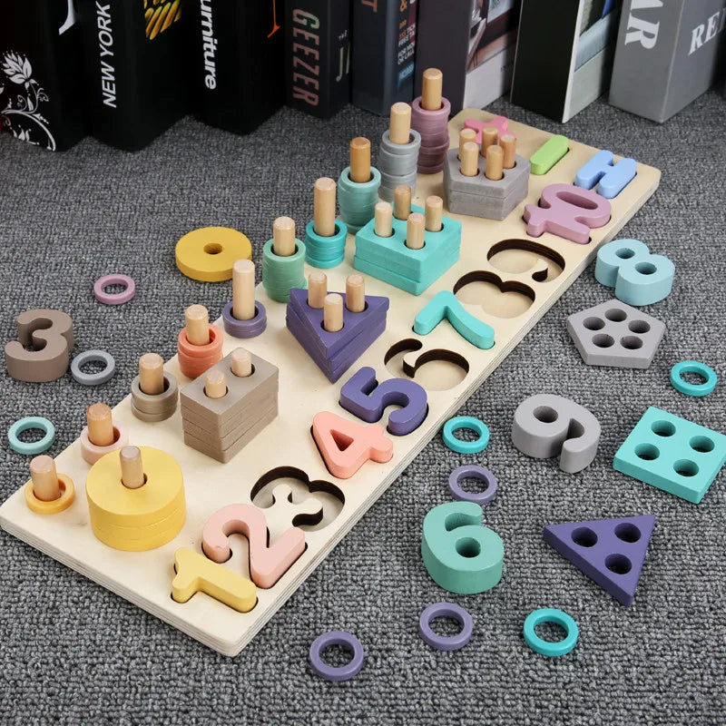 Early Educational Colorful Wooden Blocks